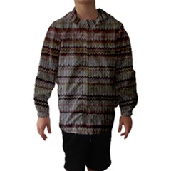 Stripy Knitted Wool Fabric Texture Hooded Wind Breaker (kids) by BangZart