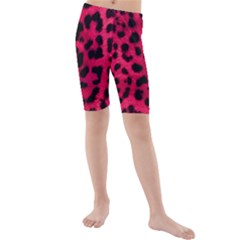 Leopard Skin Kids  Mid Length Swim Shorts by BangZart