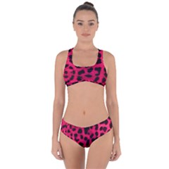 Leopard Skin Criss Cross Bikini Set by BangZart