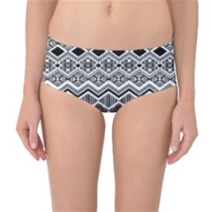 Aztec Design  Pattern Mid-waist Bikini Bottoms