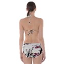 Pink Flower Ink Painting Art Cut-Out One Piece Swimsuit View2