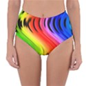 Colorful Vertical Lines Reversible High-Waist Bikini Bottoms View3