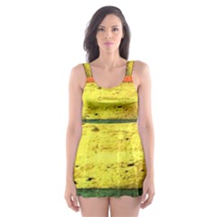 Five Wall Colour Skater Dress Swimsuit by BangZart