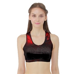 Spider Webs Sports Bra With Border by BangZart