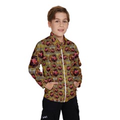 Angels In Gold And Flowers Of Paradise Rocks Wind Breaker (kids) by pepitasart