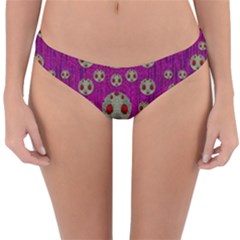 Ladybug In The Forest Of Fantasy Reversible Hipster Bikini Bottoms by pepitasart