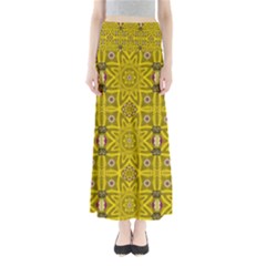 Stars And Flowers In The Forest Of Paradise Love Popart Full Length Maxi Skirt by pepitasart