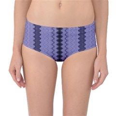 Zig Zag Repeat Pattern Mid-waist Bikini Bottoms by BangZart