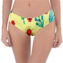Flowers Fabric Design Reversible Classic Bikini Bottoms View3