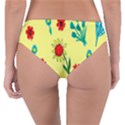 Flowers Fabric Design Reversible Classic Bikini Bottoms View4