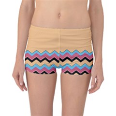 Chevrons Patterns Colorful Stripes Reversible Boyleg Bikini Bottoms by BangZart