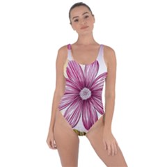 Flower Print Fabric Pattern Texture Bring Sexy Back Swimsuit