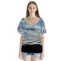 Wave Concentric Waves Circles Water Flutter Sleeve Top View1