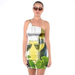 White Wine Red Wine The Bottle One Soulder Bodycon Dress by BangZart
