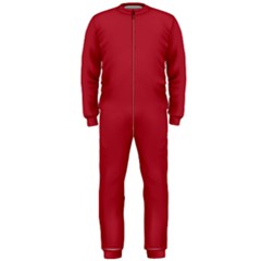 Usa Flag Red Blood Red Classic Solid Color  Onepiece Jumpsuit (men)  by PodArtist