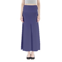 Usa Flag Blue Royal Blue Deep Blue Full Length Maxi Skirt by PodArtist