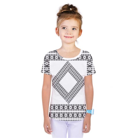 Pattern Background Texture Black Kids  One Piece Tee by BangZart