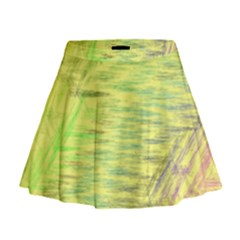 Paint On A Yellow Background                          Mini Flare Skirt by LalyLauraFLM
