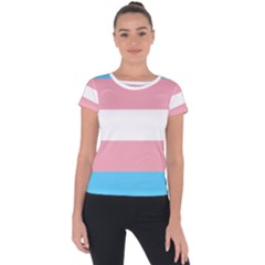 Trans Pride Short Sleeve Sports Top  by Crayonlord
