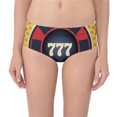 Casino Chip Clip Art Mid-waist Bikini Bottoms by BangZart
