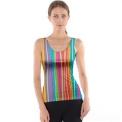Colorful Striped Background Tank Top by TastefulDesigns