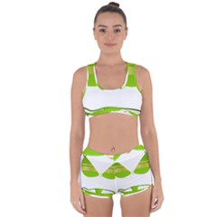 Green Swimsuit Racerback Boyleg Bikini Set by BangZart