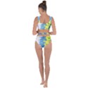 Brazil Colors Pattern Bandaged Up Bikini Set  View2