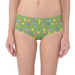 Balloon Grass Party Green Purple Mid-waist Bikini Bottoms by BangZart