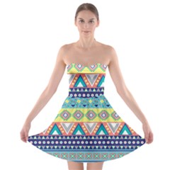 Tribal Print Strapless Bra Top Dress by BangZart