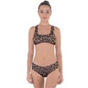 Tiger Skin Art Pattern Criss Cross Bikini Set View1