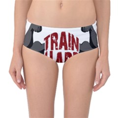 Train Hard Mid-waist Bikini Bottoms by Valentinaart