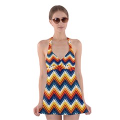 The Amazing Pattern Library Halter Swimsuit Dress