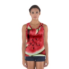 Fresh Watermelon Slices Texture Sport Tank Top  by BangZart