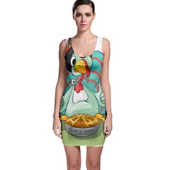 Pie Turkey Eating Fork Knife Hat Bodycon Dress by Nexatart