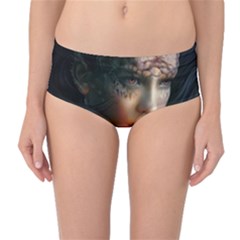 Digital Fantasy Girl Art Mid-waist Bikini Bottoms by BangZart