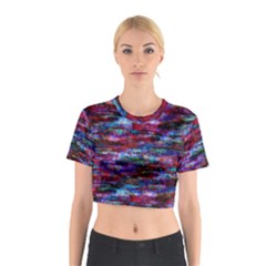Fairy Earth Tree Texture Pattern Cotton Crop Top by KirstenStar
