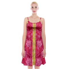 Rose And Roses And Another Rose Spaghetti Strap Velvet Dress by pepitasart