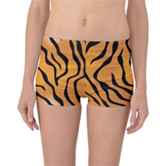 Tiger Skin Pattern Reversible Boyleg Bikini Bottoms by BangZart