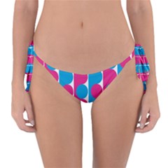Pink And Bluedots Pattern Reversible Bikini Bottom by BangZart