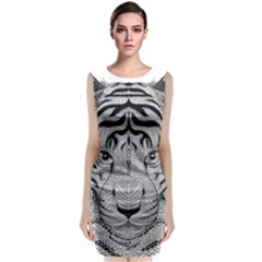 Tiger Head Classic Sleeveless Midi Dress by BangZart