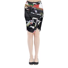 Formula 1 Midi Wrap Pencil Skirt by Valentinaart
