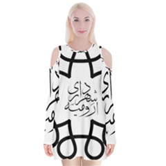 Urmia Seal Velvet Long Sleeve Shoulder Cutout Dress by abbeyz71