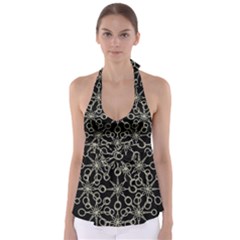 Ornate Chained Atrwork Babydoll Tankini Top by dflcprints