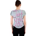 Letters Quotes Grunge Style Design Crew Neck Crop Top View2