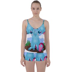 Pig Animal Love Tie Front Two Piece Tankini by Nexatart