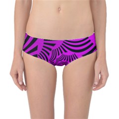 Black Spral Stripes Pink Classic Bikini Bottoms by designworld65