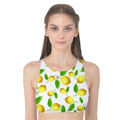 Lemon Pattern Tank Bikini Top by Valentinaart
