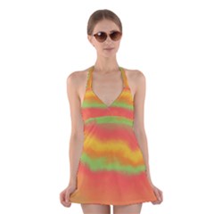 Ombre Halter Swimsuit Dress by ValentinaDesign