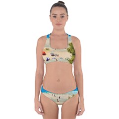 Beach Cross Back Hipster Bikini Set by Valentinaart