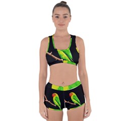 Parrot  Racerback Boyleg Bikini Set by Valentinaart